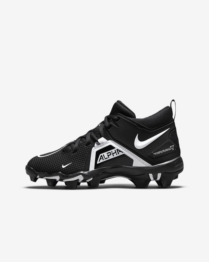 Botas de Futbol Nike Alpha Menace 3 Shark Kids (Wide) Niño Negras Blancas | CJYGT-9416