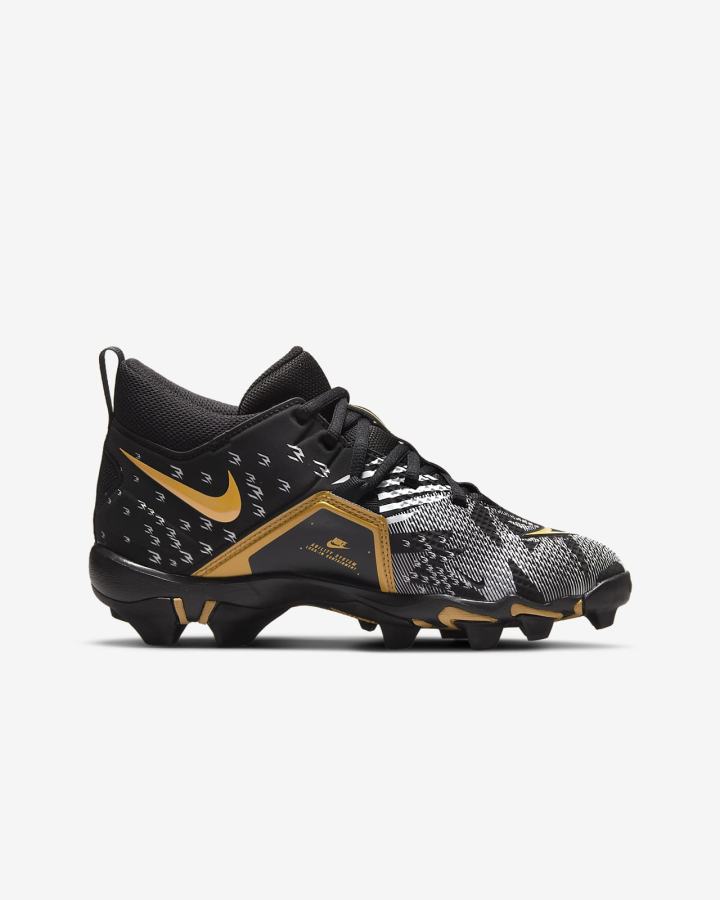 Botas de Futbol Nike Alpha Menace 3 Shark RW Kids Niño Negras Blancas Metal Doradas | FIZWN-8371
