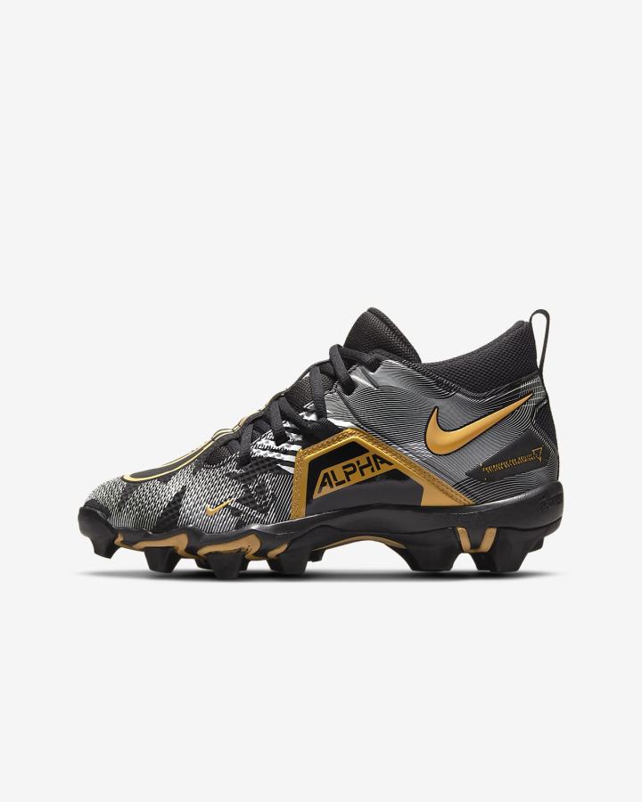 Botas de Futbol Nike Alpha Menace 3 Shark RW Kids Niño Negras Blancas Metal Doradas | FIZWN-8371
