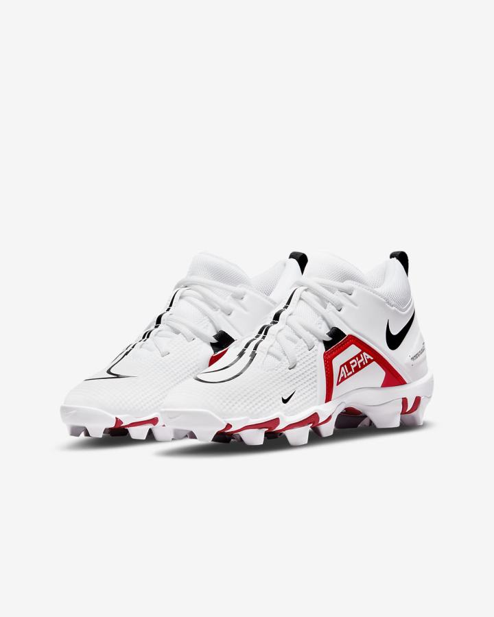 Botas de Futbol Nike Alpha Menace 3 Shark Kids Niño Blancas Rojas Negras | QIHCV-7093