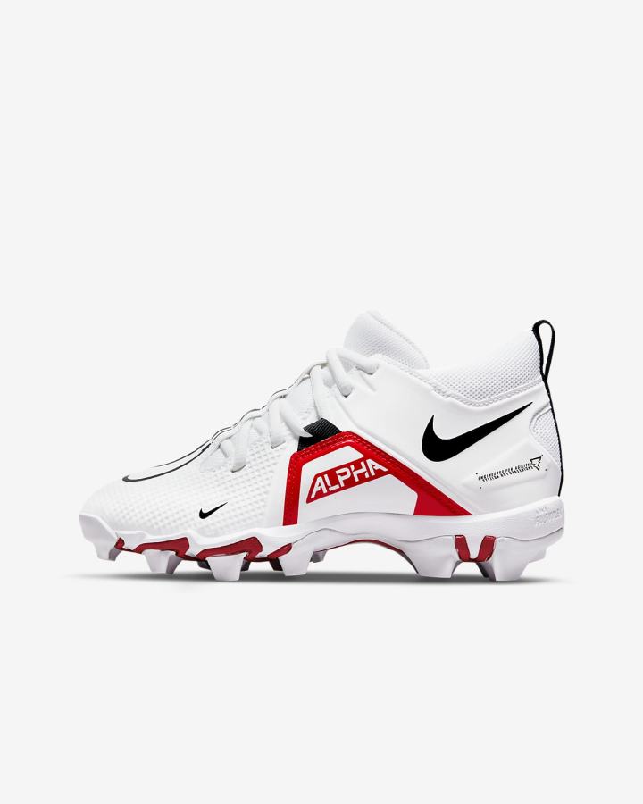 Botas de Futbol Nike Alpha Menace 3 Shark Kids Niño Blancas Rojas Negras | QIHCV-7093