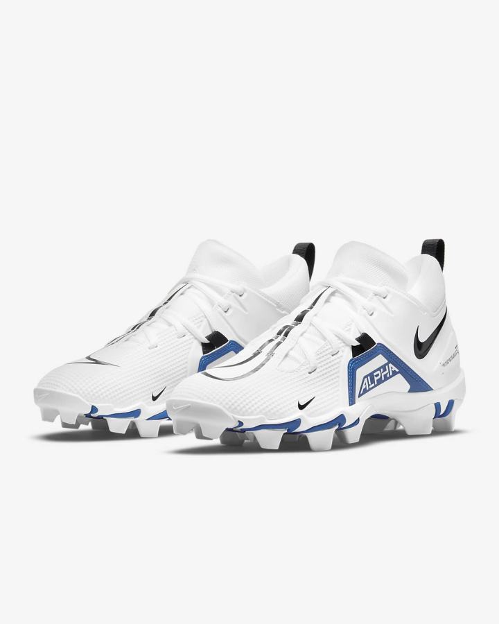 Botas de Futbol Nike Alpha Menace 3 Shark Hombre Blancas Azul Real Negras | QUOCI-2106