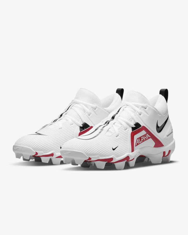 Botas de Futbol Nike Alpha Menace 3 Shark Hombre Blancas Rojas Negras | QXVSI-7846