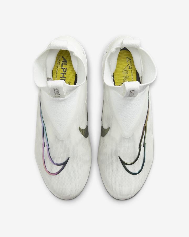 Botas de Futbol Nike Alpha Menace Elite 3 Hombre Blancas Gris Amarillo Negras | IUNTQ-0524