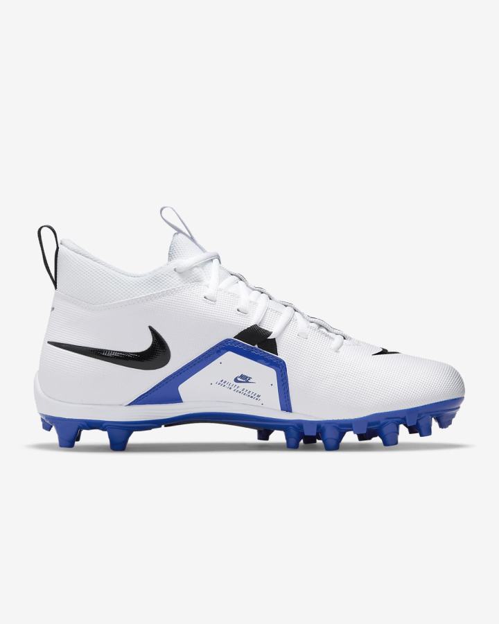 Botas de Futbol Nike Alpha Menace Varsity 3 Hombre Blancas Azul Real Negras | QHBMT-7219