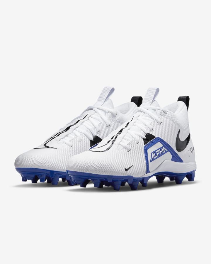 Botas de Futbol Nike Alpha Menace Varsity 3 Hombre Blancas Azul Real Negras | QHBMT-7219