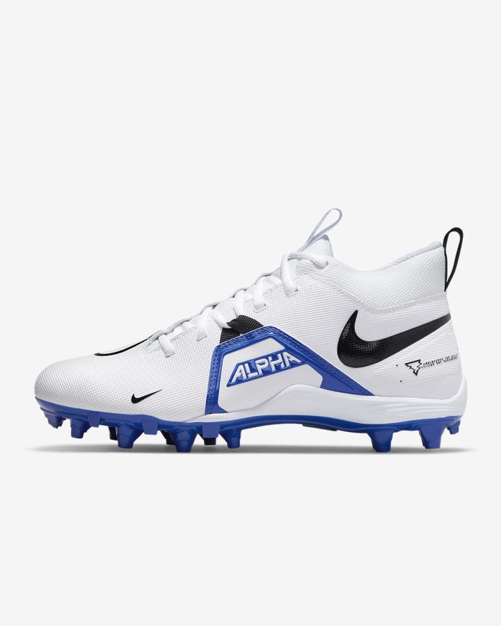 Botas de Futbol Nike Alpha Menace Varsity 3 Hombre Blancas Azul Real Negras | QHBMT-7219