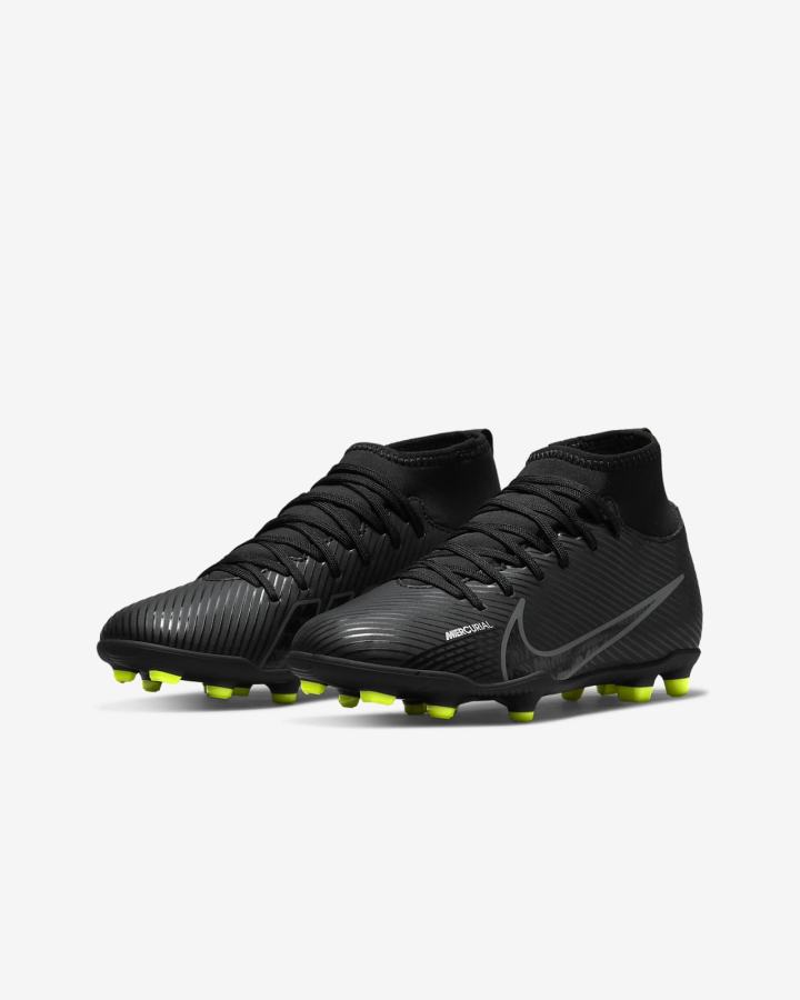 Botas de Futbol Nike Jr. Mercurial Superfly 9 Club FG/MG Kids Multi-Ground Niña Negras Blancas Gris Oscuro | BWPJE-8706