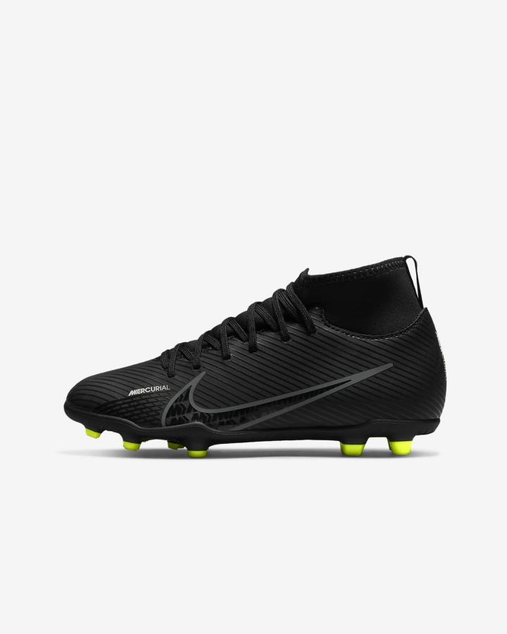 Botas de Futbol Nike Jr. Mercurial Superfly 9 Club FG/MG Kids Multi-Ground Niña Negras Blancas Gris Oscuro | BWPJE-8706