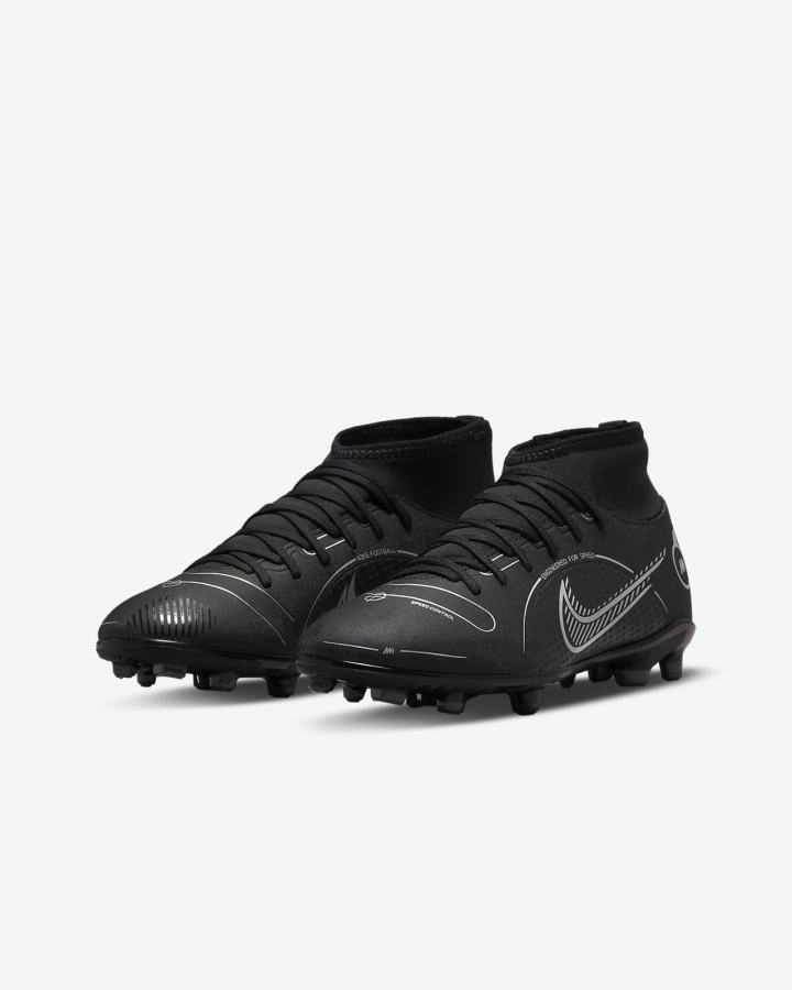 Botas de Futbol Nike Jr. Mercurial Superfly 8 Club MG Kids Multi-Ground Niño Negras Gris Metal Plateadas | FUWVQ-3154