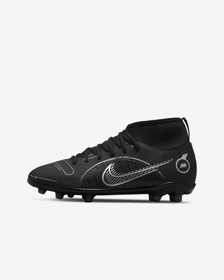 Botas de Futbol Nike Jr. Mercurial Superfly 8 Club MG Kids Multi-Ground Niño Negras Gris Metal Plateadas | FUWVQ-3154