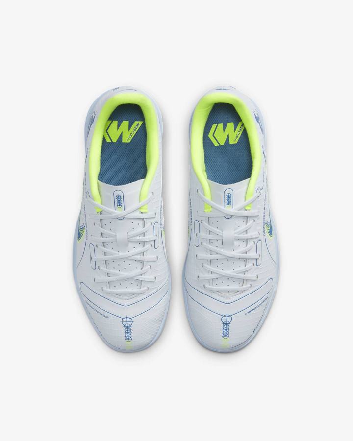 Botas de Futbol Nike Jr. Mercurial Vapor 14 Academy IC Kids Indoor/Court Niña Gris Azules Claro | IQWBM-6541