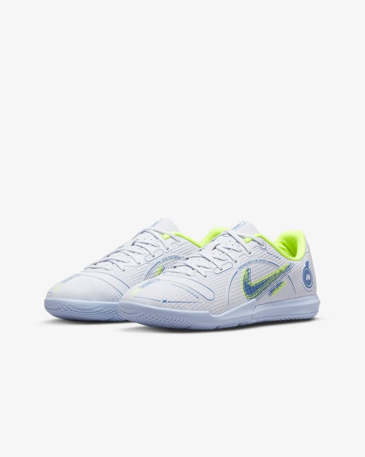 Botas de Futbol Nike Jr. Mercurial Vapor 14 Academy IC Kids Indoor/Court Niña Gris Azules Claro | IQWBM-6541