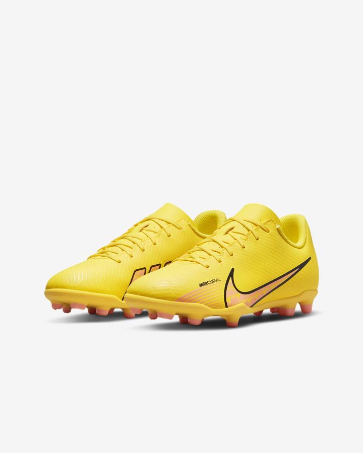 Botas de Futbol Nike Jr. Mercurial Vapor 15 Club FG/MG Kids Multi-Ground Niña Amarillo | MUZYD-1490