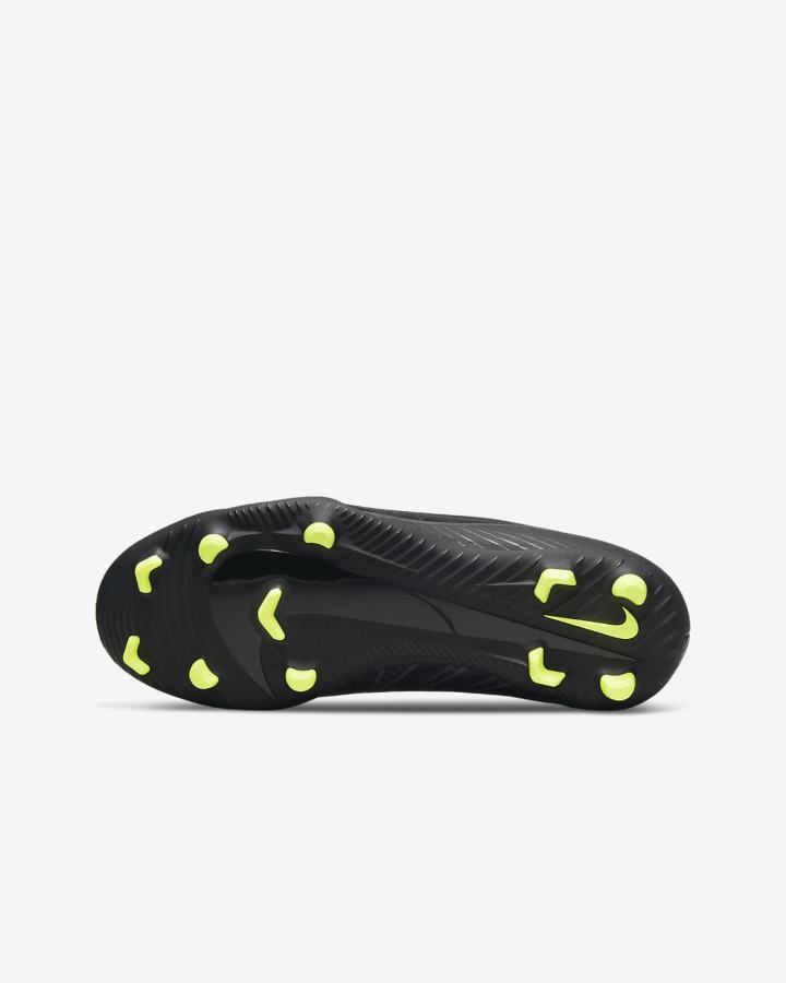 Botas de Futbol Nike Jr. Mercurial Vapor 15 Club FG/MG Kids Multi-Ground Niña Negras Blancas Gris Oscuro | SRMBV-9048
