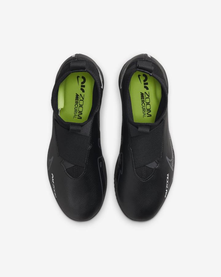 Botas de Futbol Nike Jr. Mercurial Zoom Superfly 9 Academy KM IC Kids Indoor/Court Niña Negras Blancas Gris Oscuro | SRCQN-7189