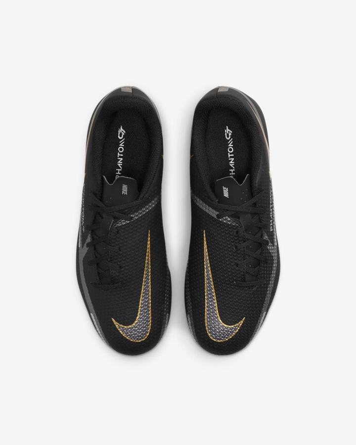 Botas de Futbol Nike Jr. Phantom GT2 Academy MG Kids Multi-Ground Niña Negras Metal Doradas Metal Gris Oscuro | DTNUW-1745