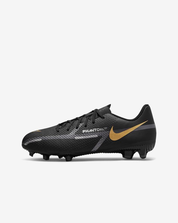 Botas de Futbol Nike Jr. Phantom GT2 Academy MG Kids Multi-Ground Niña Negras Metal Doradas Metal Gris Oscuro | DTNUW-1745