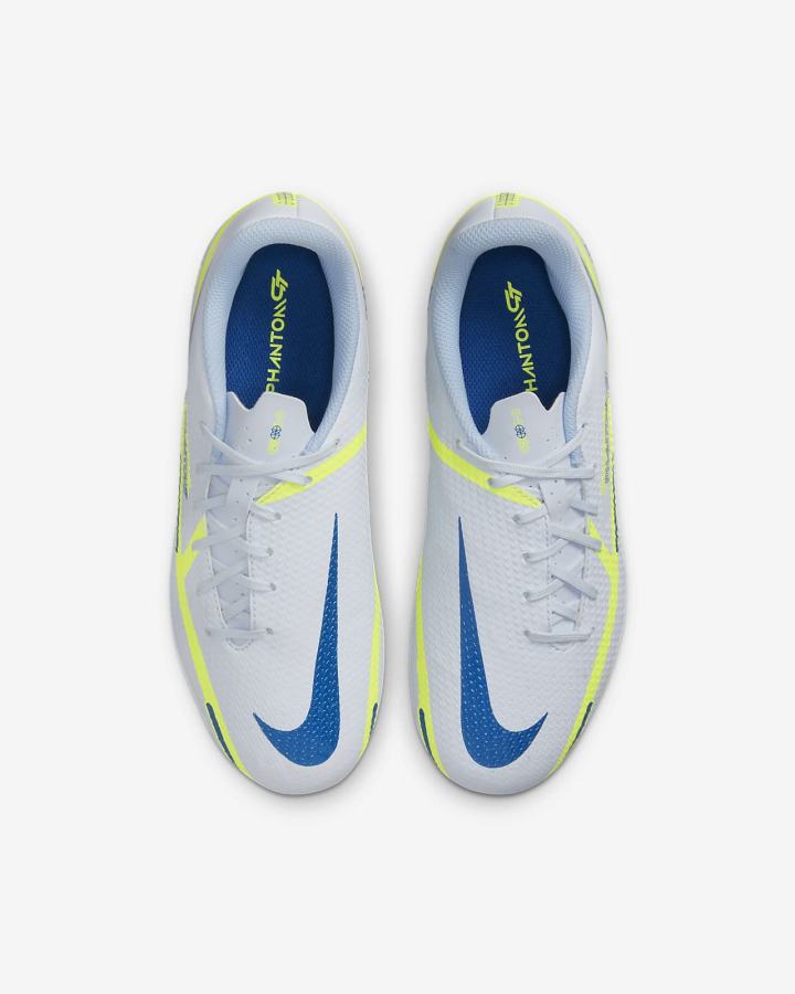 Botas de Futbol Nike Jr. Phantom GT2 Academy MG Kids Multi-Ground Niña Gris Azules Claro Azules Oscuro | HTMRZ-1764