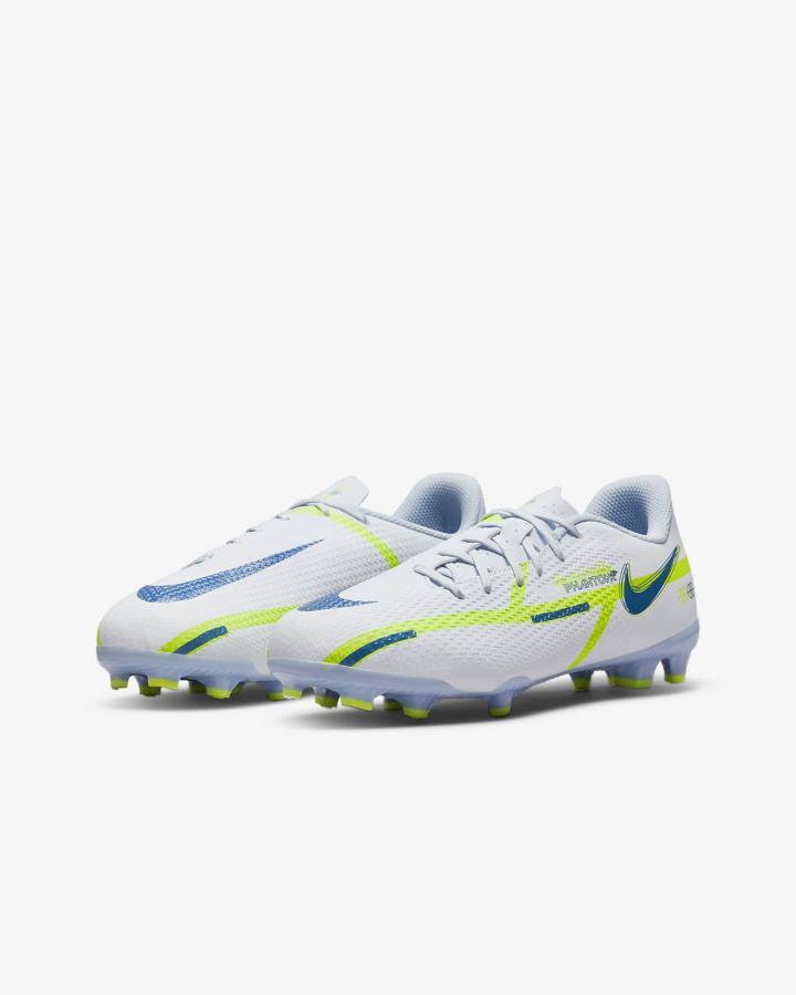 Botas de Futbol Nike Jr. Phantom GT2 Academy MG Kids Multi-Ground Niña Gris Azules Claro Azules Oscuro | HTMRZ-1764