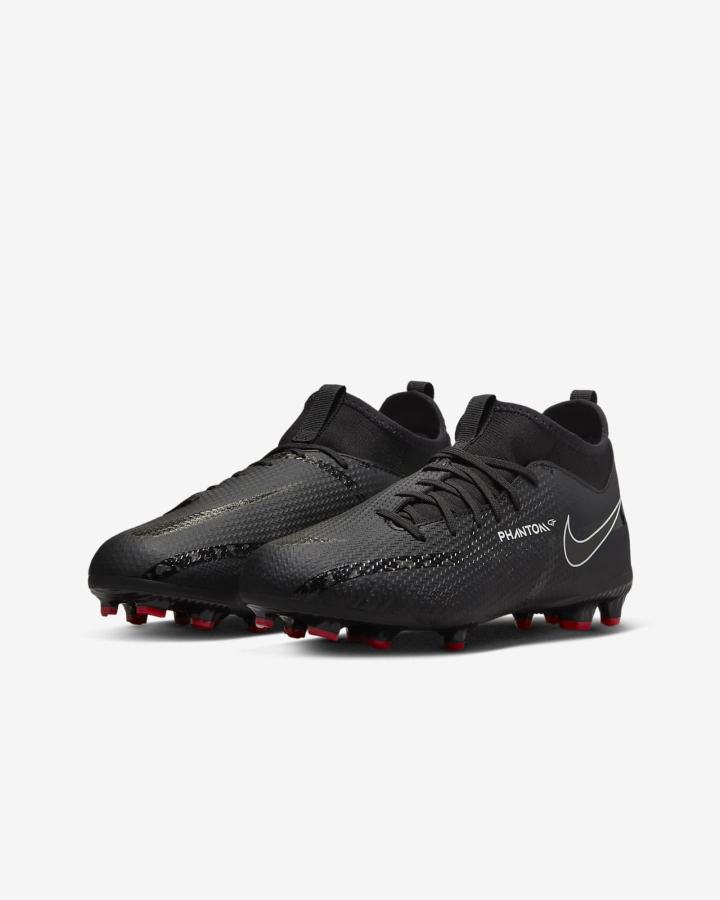 Botas de Futbol Nike Jr. Phantom GT2 Academy Dynamic Fit MG Kids Multi-Ground Niña Negras Blancas Rojas Claro Gris Oscuro | TZIHB-3846