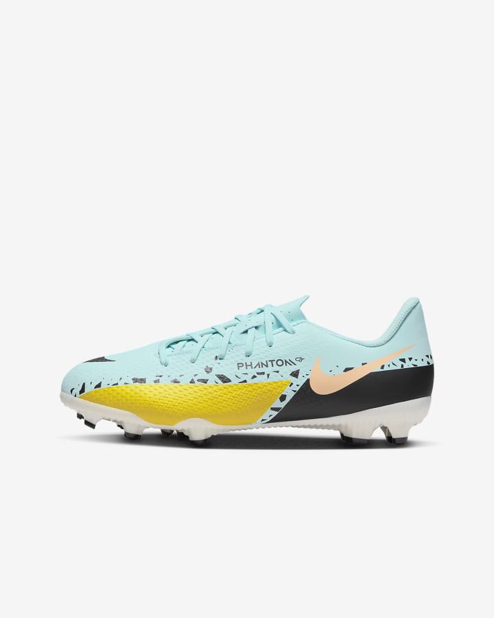 Botas de Futbol Nike Jr. Phantom GT2 Academy MG Kids Multi-Ground Niña Amarillo Negras | VKEOR-7932