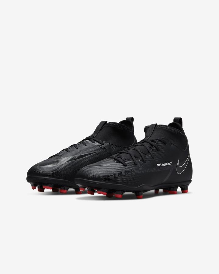 Botas de Futbol Nike Jr. Phantom GT2 Club Dynamic Fit MG Kids Multi-Ground Niña Negras Rojas Claro Blancas | BLDHV-1702