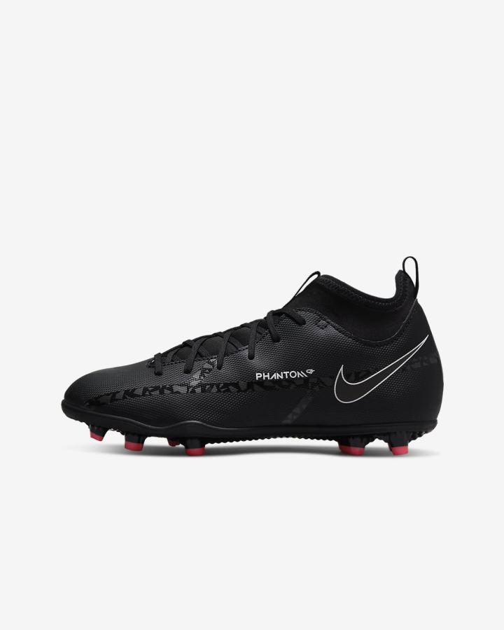 Botas de Futbol Nike Jr. Phantom GT2 Club Dynamic Fit MG Kids Multi-Ground Niña Negras Rojas Claro Blancas | BLDHV-1702
