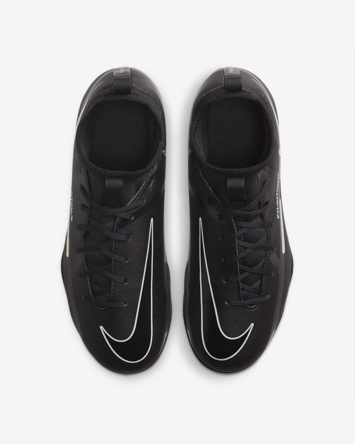 Botas de Futbol Nike Jr. Phantom GT2 Club Dynamic Fit MG Kids Multi-Ground Niña Negras Gris Oscuro Metal Plateadas | OBSZL-1698