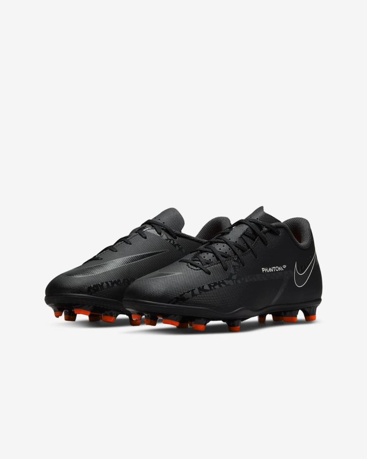 Botas de Futbol Nike Jr. Phantom GT2 Club MG Kids Multi-Ground Niño Negras Rojas Claro Blancas | SMOEX-0173