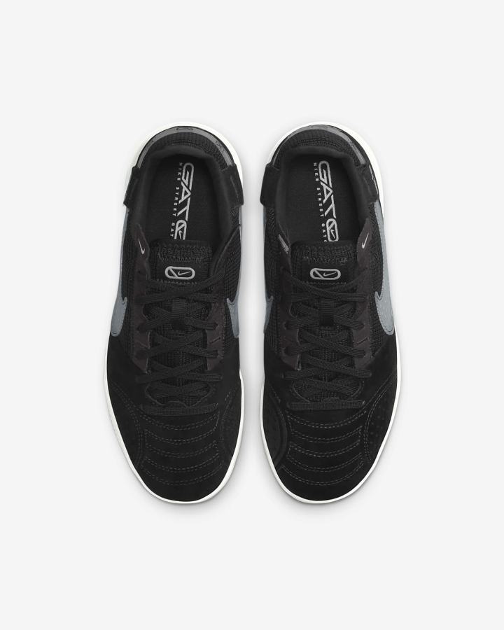 Botas de Futbol Nike Jr. Streetgato Kids Niño Negras Blancas | XAWNL-0587
