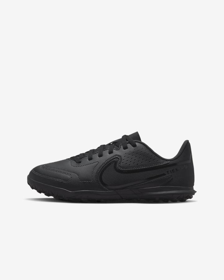 Botas de Futbol Nike Jr. Tiempo Legend 9 Club TF Kids Turf Niña Negras Blancas Azules Claro Negras | FUCRL-9178