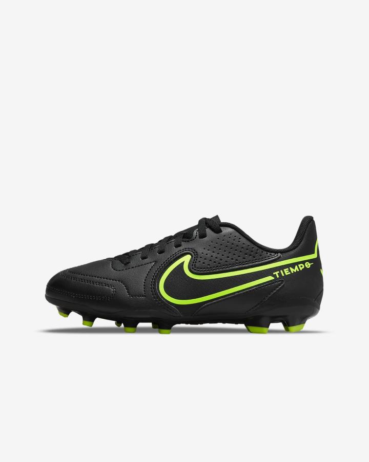 Botas de Futbol Nike Jr. Tiempo Legend 9 Club MG Kids Multi-Ground Niña Negras | JFWHR-1863