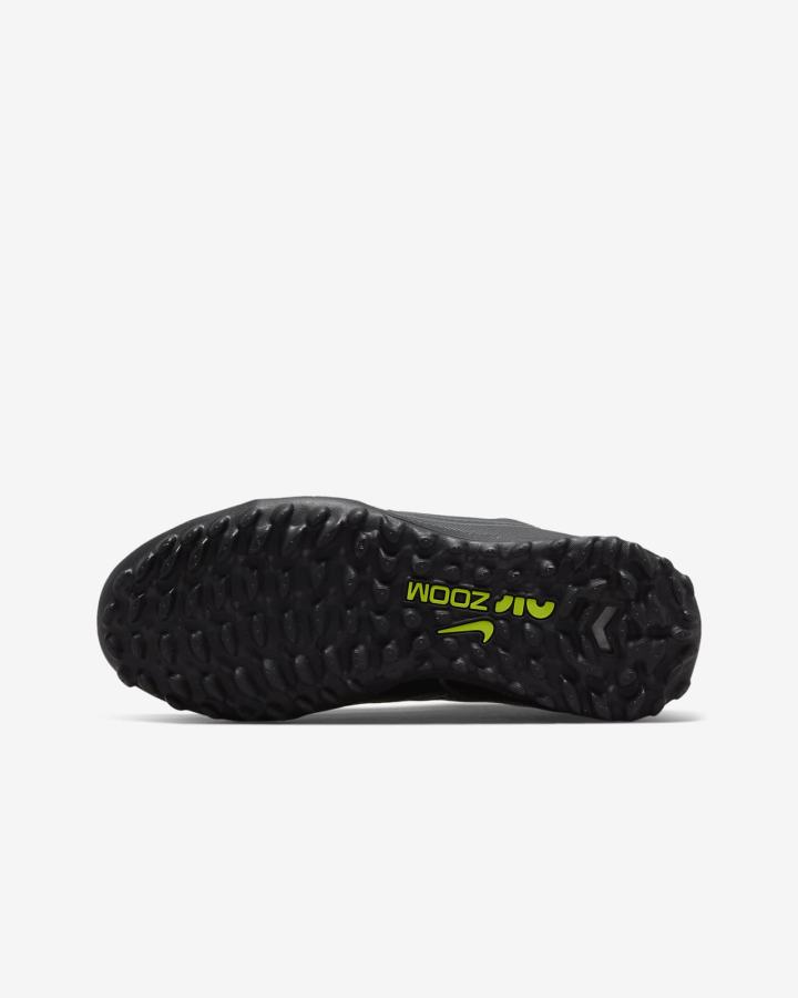 Botas de Futbol Nike Jr. Zoom Mercurial Superfly 9 Academy TF Kids Turf Niña Negras Blancas Gris Oscuro | GYCHZ-0736