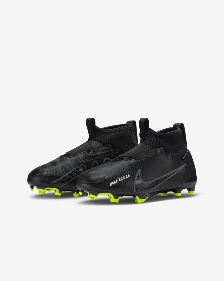 Botas de Futbol Nike Jr. Zoom Mercurial Superfly 9 Academy FG/MG Kids Multi-Ground Niña Negras Blancas Gris Oscuro | RWNJB-2874