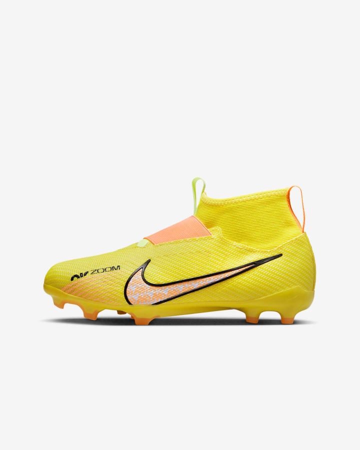 Botas de Futbol Nike Jr. Zoom Mercurial Superfly 9 Pro FG Kids Firm-Ground Niña Amarillo | TPUYA-7291