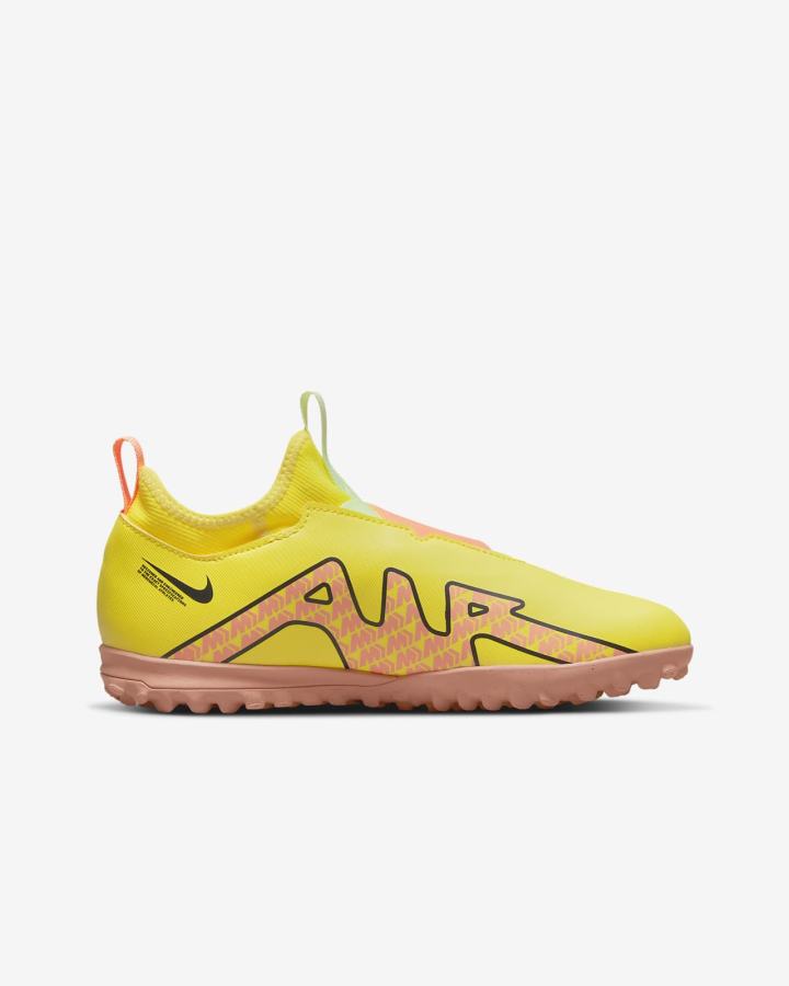 Botas de Futbol Nike Jr. Zoom Mercurial Vapor 15 Academy TF Kids Turf Niña Amarillo | VHASD-6518