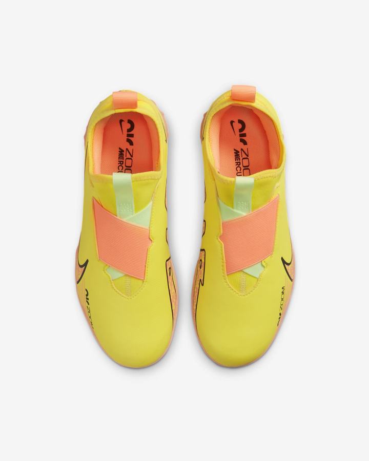 Botas de Futbol Nike Jr. Zoom Mercurial Vapor 15 Academy TF Kids Turf Niña Amarillo | VHASD-6518