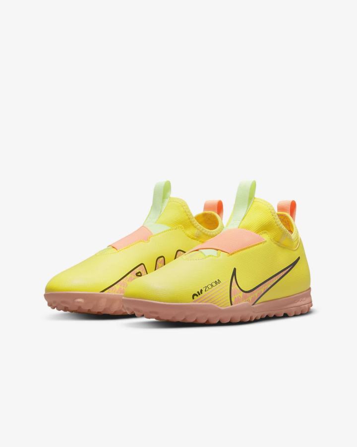 Botas de Futbol Nike Jr. Zoom Mercurial Vapor 15 Academy TF Kids Turf Niña Amarillo | VHASD-6518