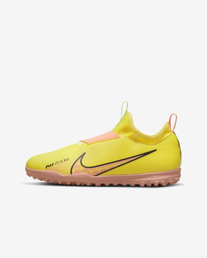 Botas de Futbol Nike Jr. Zoom Mercurial Vapor 15 Academy TF Kids Turf Niña Amarillo | VHASD-6518