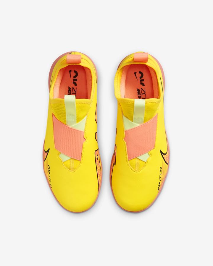 Botas de Futbol Nike Jr. Zoom Mercurial Vapor 15 Academy IC Kids Indoor/Court Niña Amarillo | XOJLH-2016