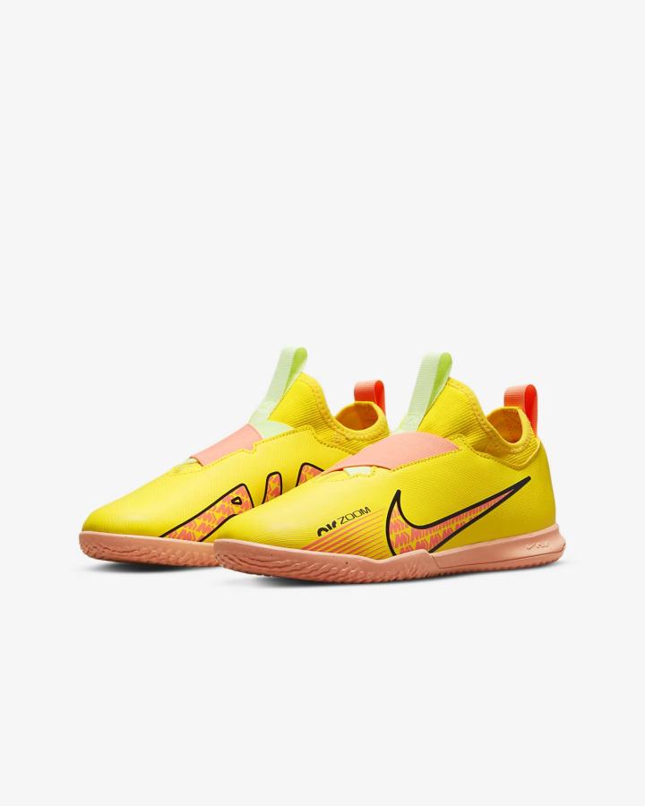 Botas de Futbol Nike Jr. Zoom Mercurial Vapor 15 Academy IC Kids Indoor/Court Niña Amarillo | XOJLH-2016