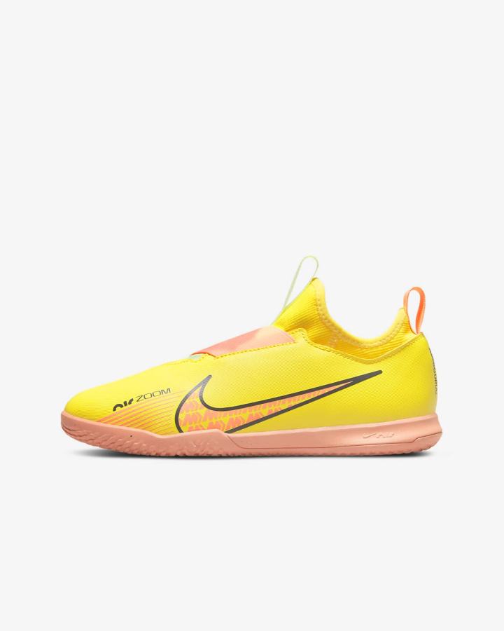 Botas de Futbol Nike Jr. Zoom Mercurial Vapor 15 Academy IC Kids Indoor/Court Niña Amarillo | XOJLH-2016
