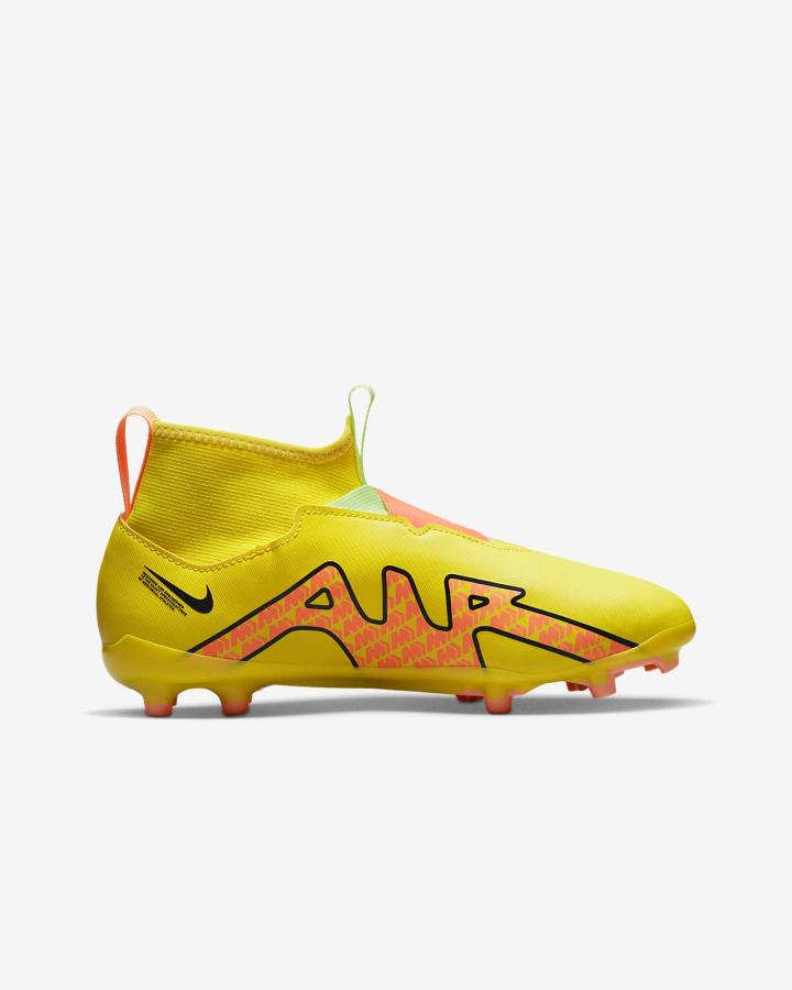 Botas de Futbol Nike Jr. Zoom Mercurial Superfly 9 Academy FG/MG Kids Multi-Ground Niña Amarillo | YQSGM-5847