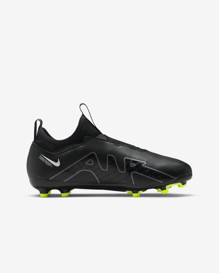 Botas de Futbol Nike Jr. Zoom Mercurial Vapor 15 Academy MG Kids Multi-Ground Niña Negras Blancas Gris Oscuro | ZMEBC-1368