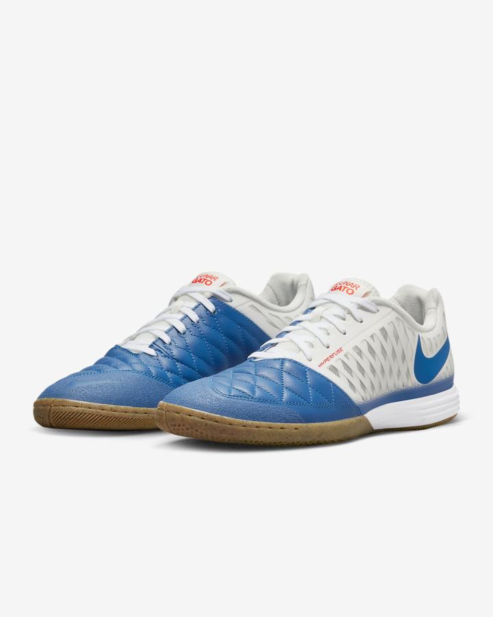 Botas de Futbol Nike Lunar Gato II IC Indoor/Court Hombre Blancas Marrones Claro Azules | KJDVE-0793