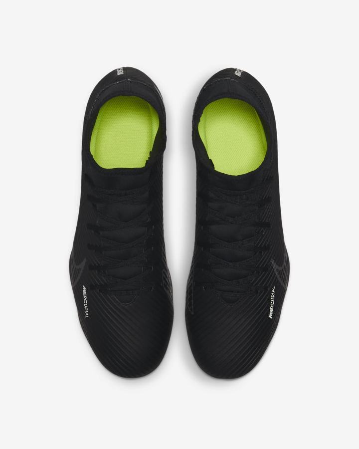 Botas de Futbol Nike Mercurial Superfly 9 Club MG Multi-Ground Hombre Negras Blancas Gris Oscuro | ESAOR-2865