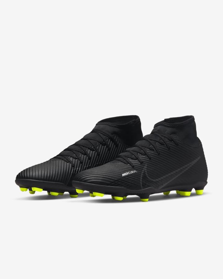 Botas de Futbol Nike Mercurial Superfly 9 Club MG Multi-Ground Hombre Negras Blancas Gris Oscuro | ESAOR-2865