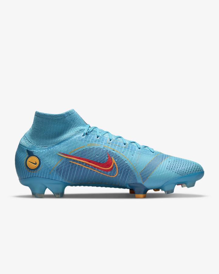 Botas de Futbol Nike Mercurial Superfly 8 Elite FG Firm-Ground Mujer Azules Naranjas | REDSO-3025