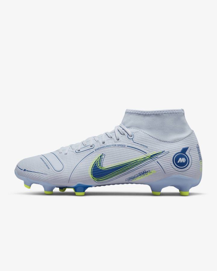 Botas de Futbol Nike Mercurial Superfly 8 Academy MG Multi-Ground Mujer Gris Azules Claro Azules Oscuro | VRAEG-4705
